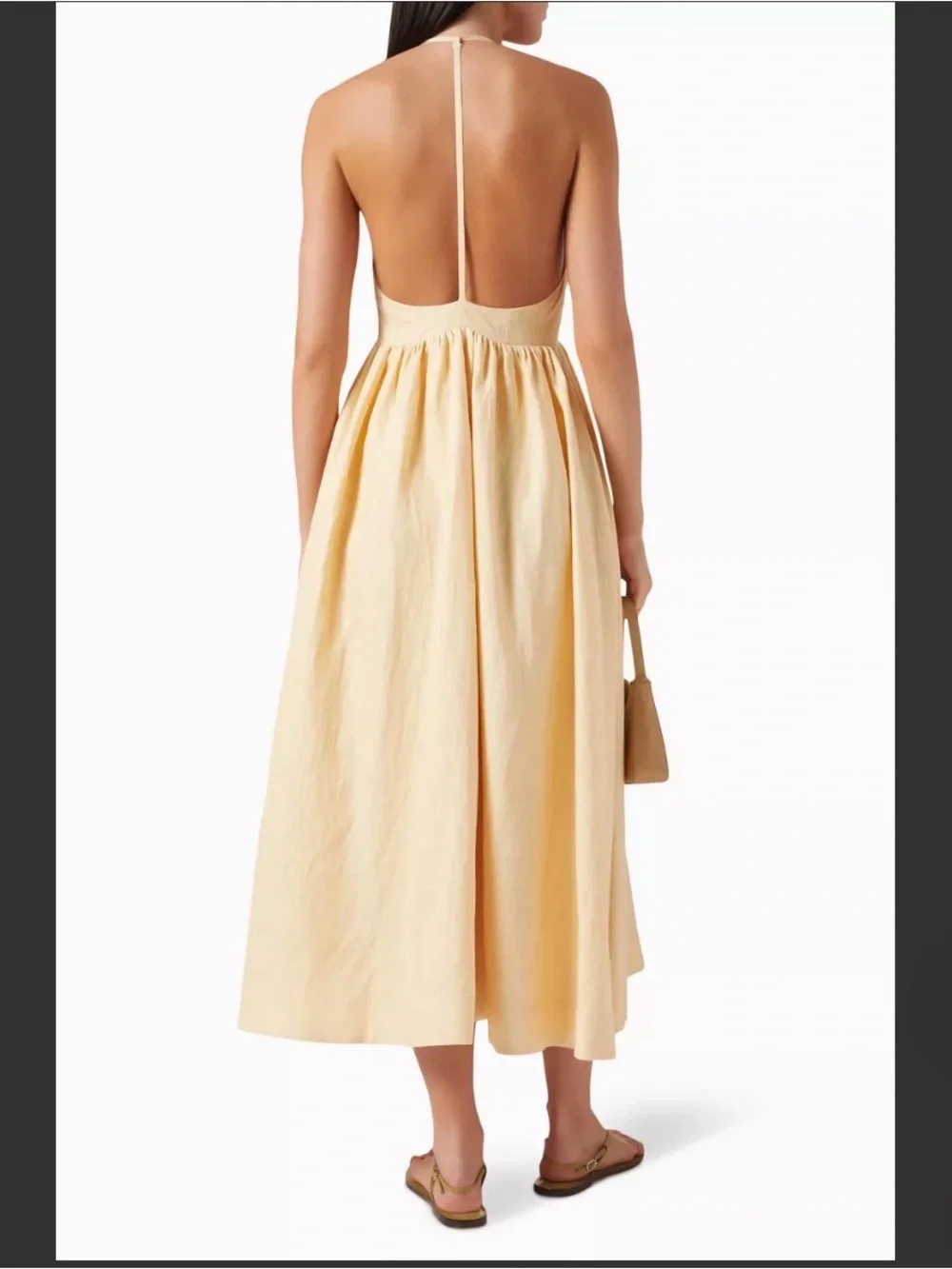 Reformation Percy Linen Dress (Parmesan - yellow) - Picture 2 of 8